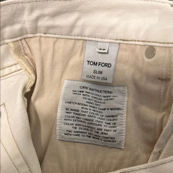 Tom Ford Classic Cream Jeans - Picture 2 of 4